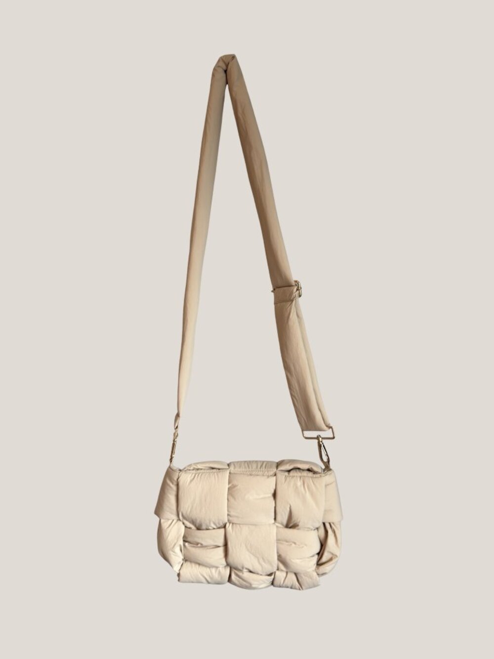 Shoulder Bag, Small Puffer Purse Lightweight, Handwoven Puffy Bag Crossbody
